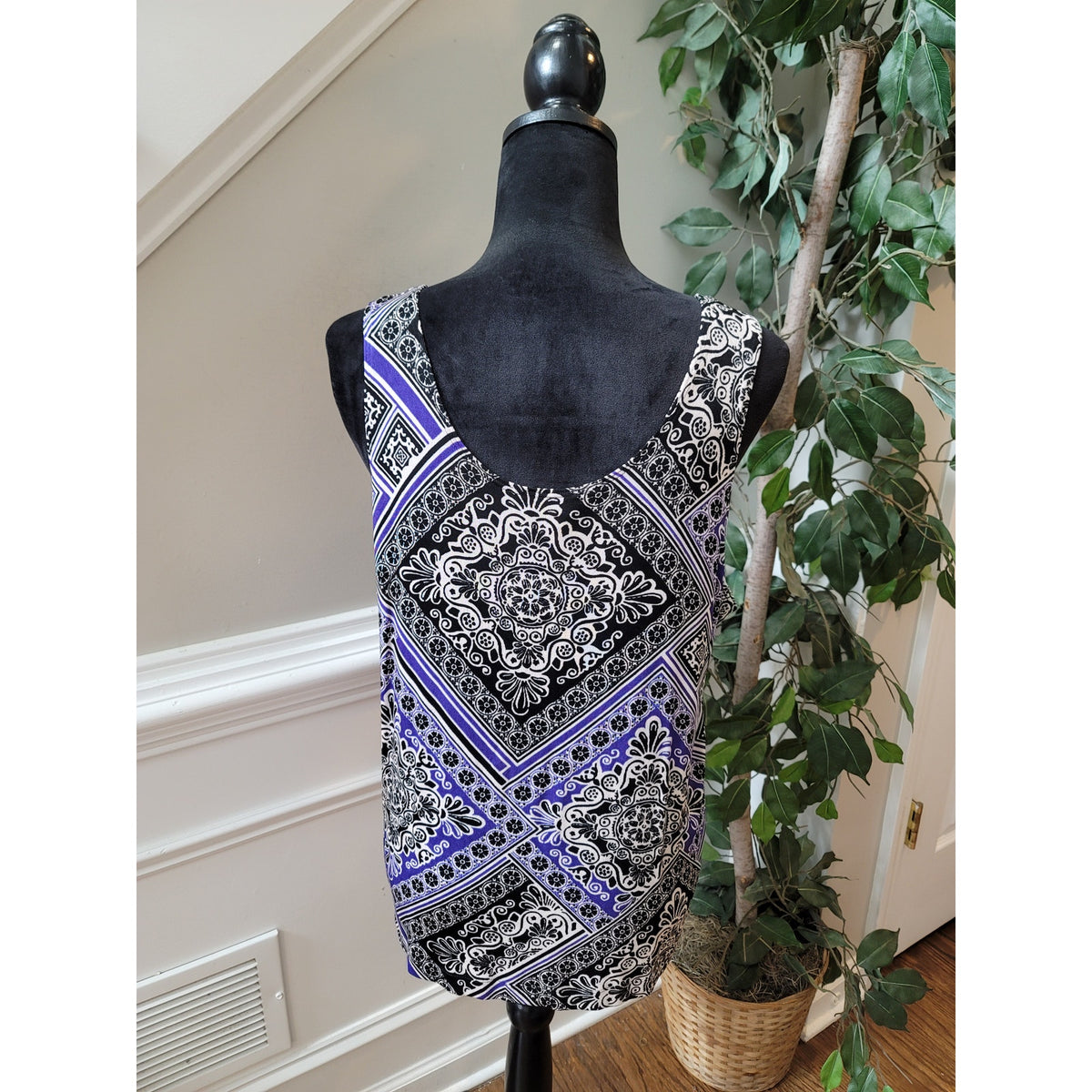 Travelers By Chico's Blouse Women's Size XL Multicolor Sleeveless Scoop Neck