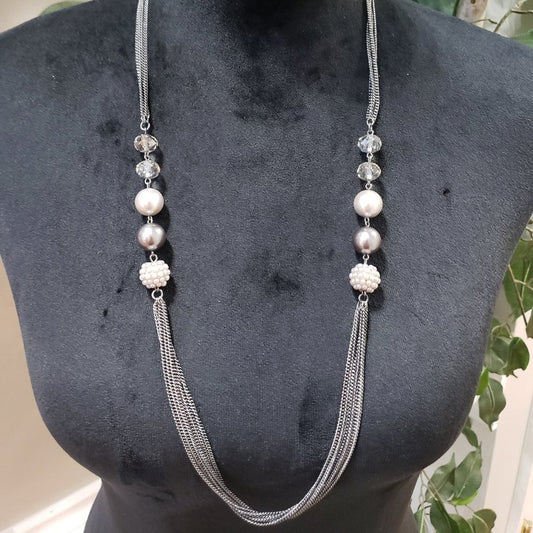 Womens Fashion Multi Beaded Teardrop Necklace Jewellery with Lobster Clasp