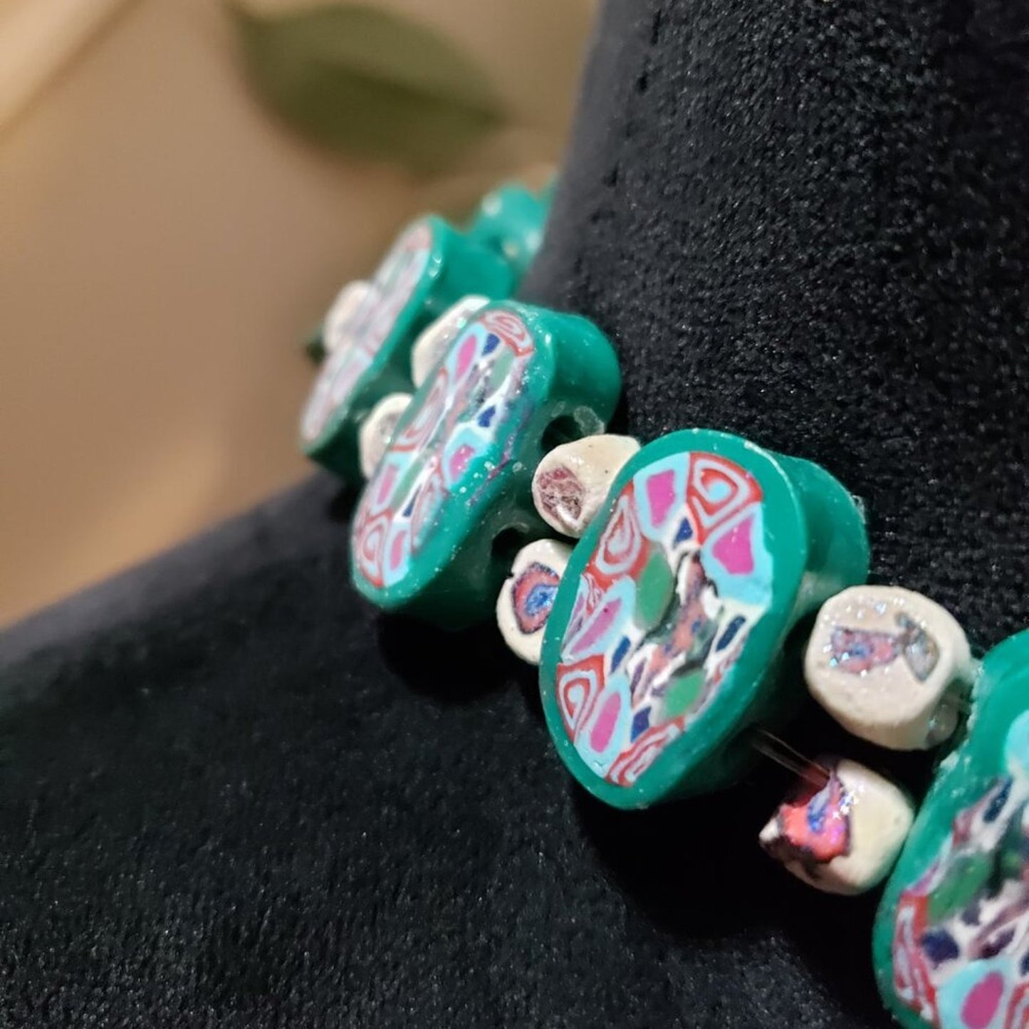 Women Fashion Multi Jade Table Cut Oval Beads Choker Necklace with Lobster Clasp
