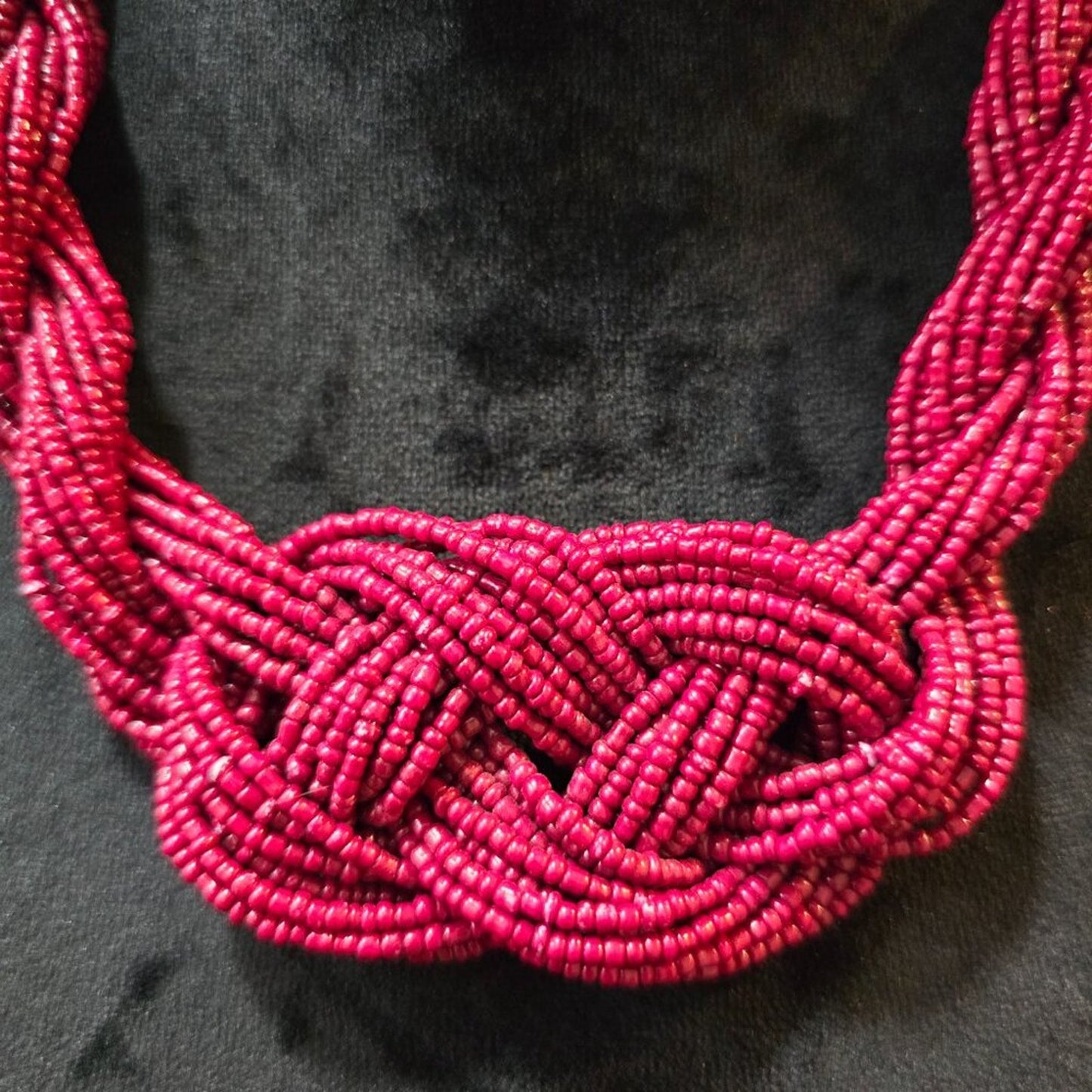 Womens Pink Seed Beads A Standing Ovation Necklace Jewelry with Lobster Clasp