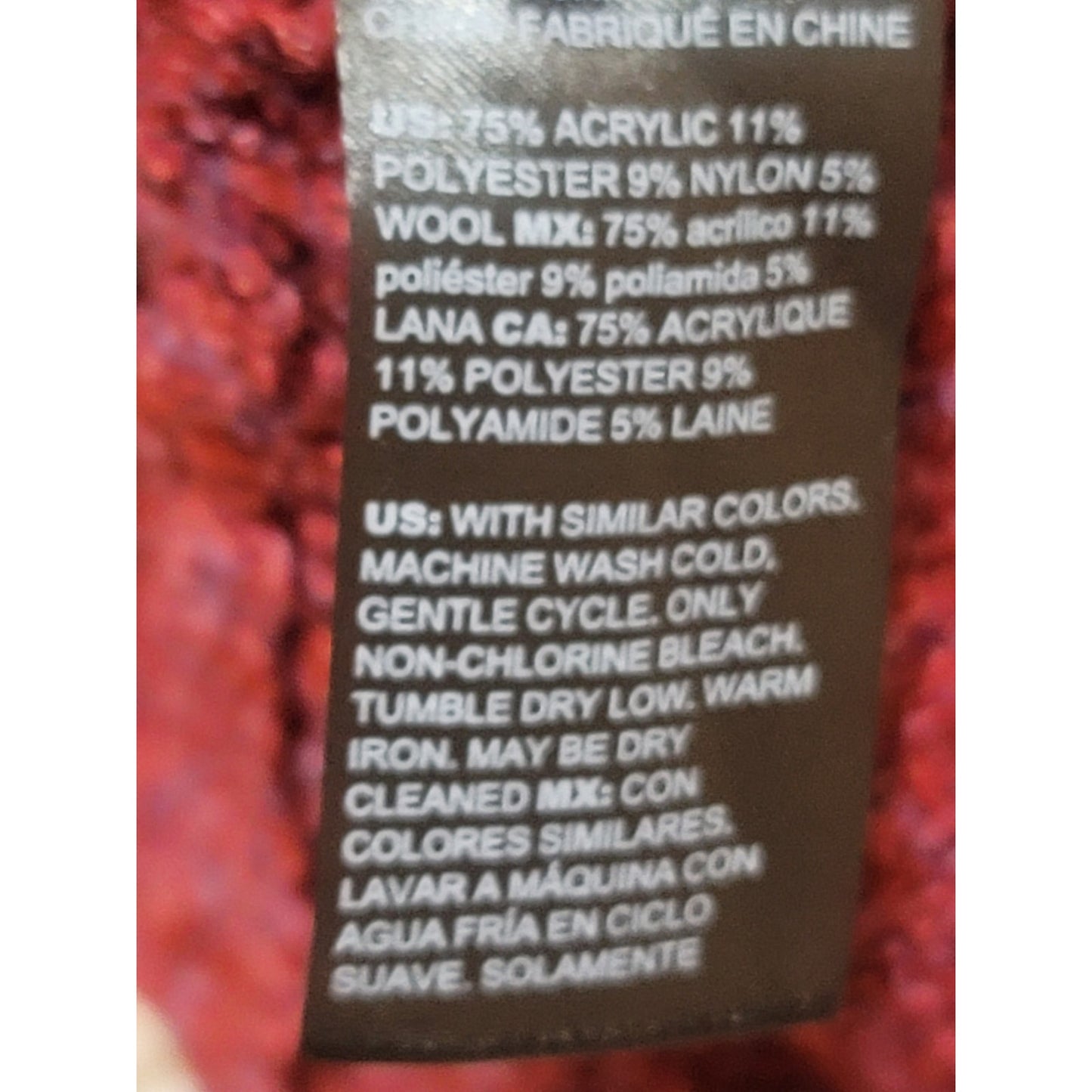 White House Black Market Cowl Neck Sweater Women's Medium Red Knit Pullover Warm