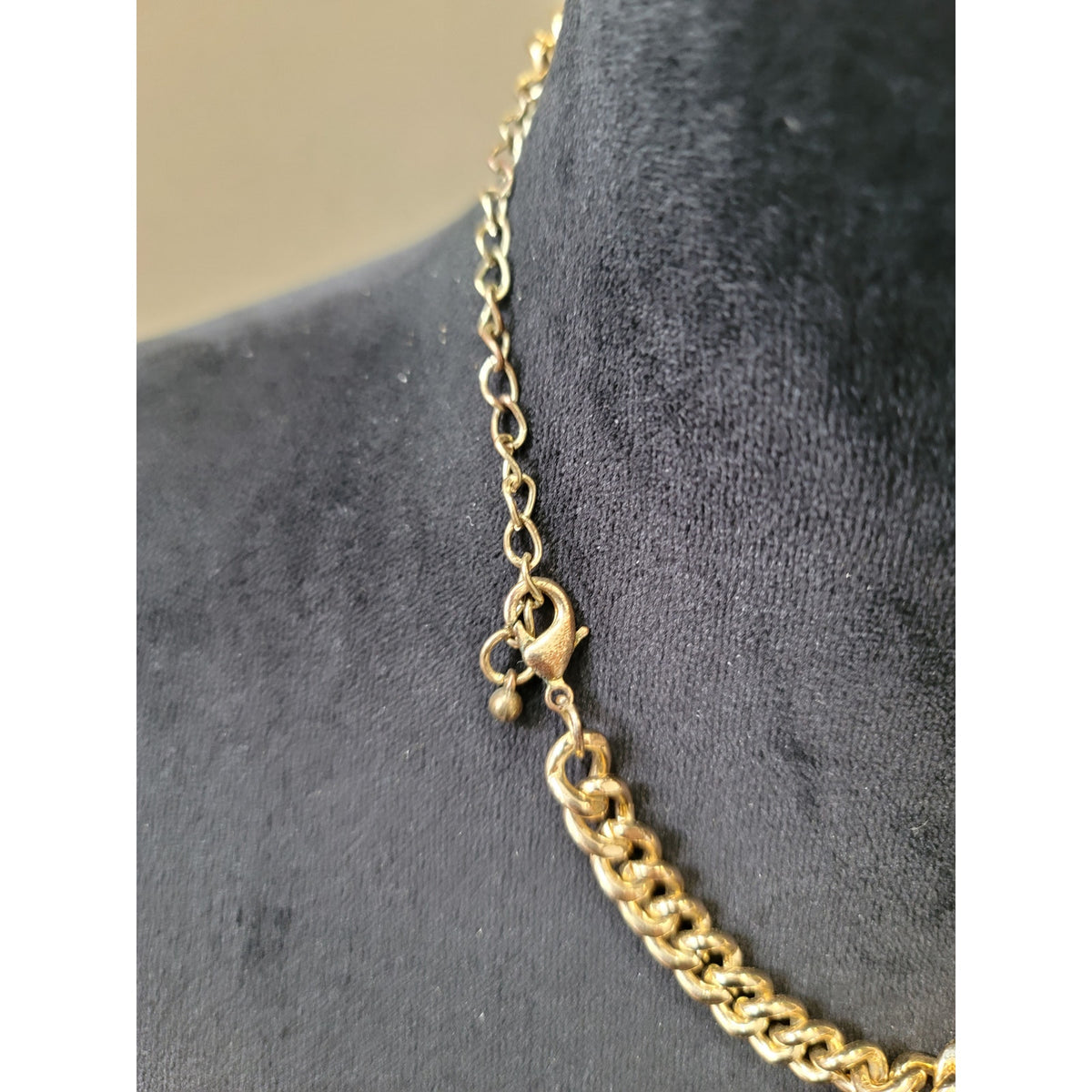 Women's Gold Tone Orange Teardrop Rhinestone Statement Bib Necklace Jewelry