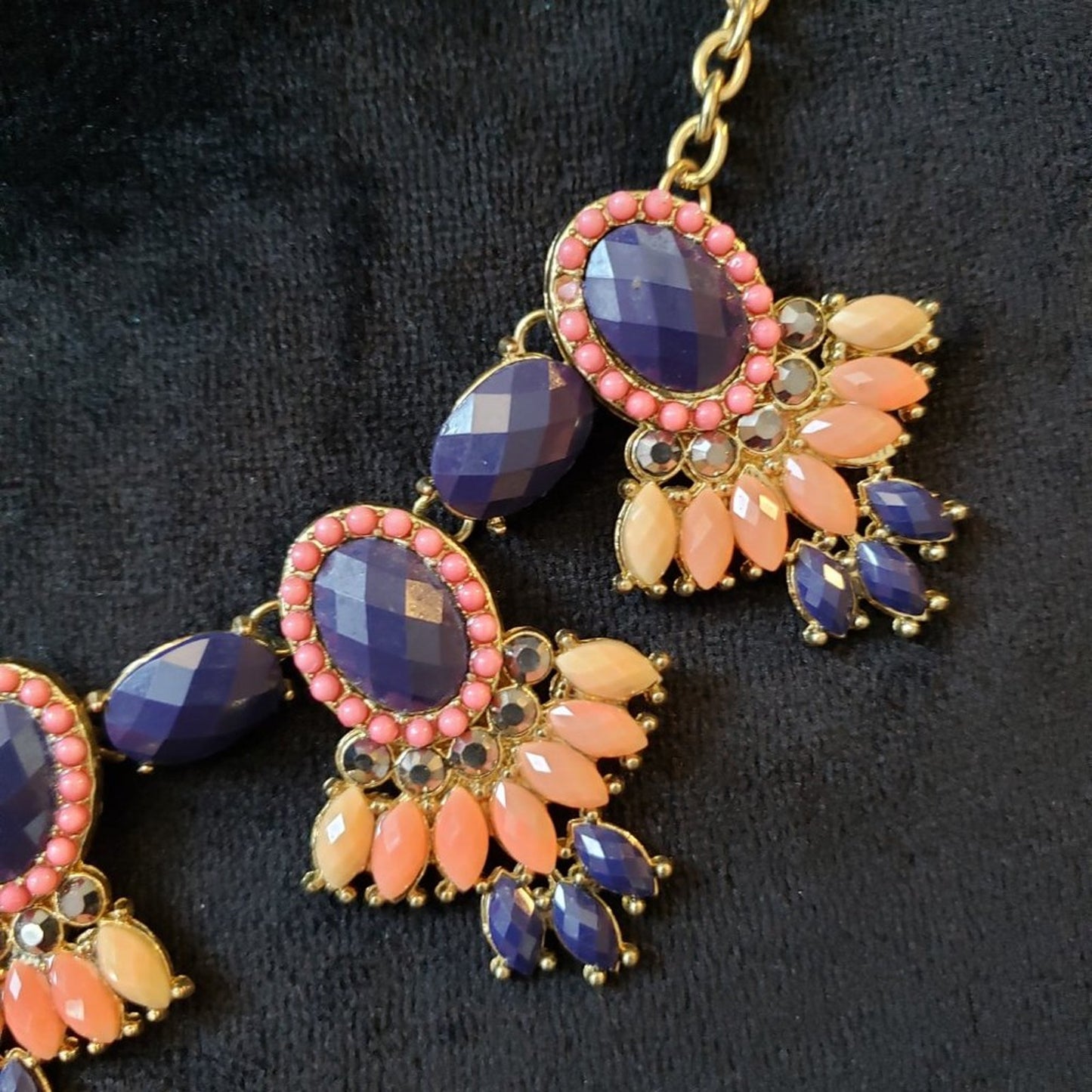 Womens Fashion Multi Small Stones Beaded Collar Necklace with Lobster Clasp