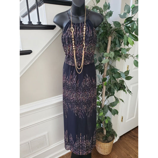 Forever 21 Women's Black 100% Polyester Round Neck Sleeveless Long Maxi Dress 2X