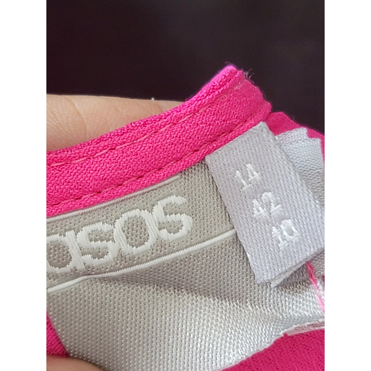 Asos Maxi Dress Women's 10 Hot Pink Halter Neck Side Slit Casual Party/Cocktail