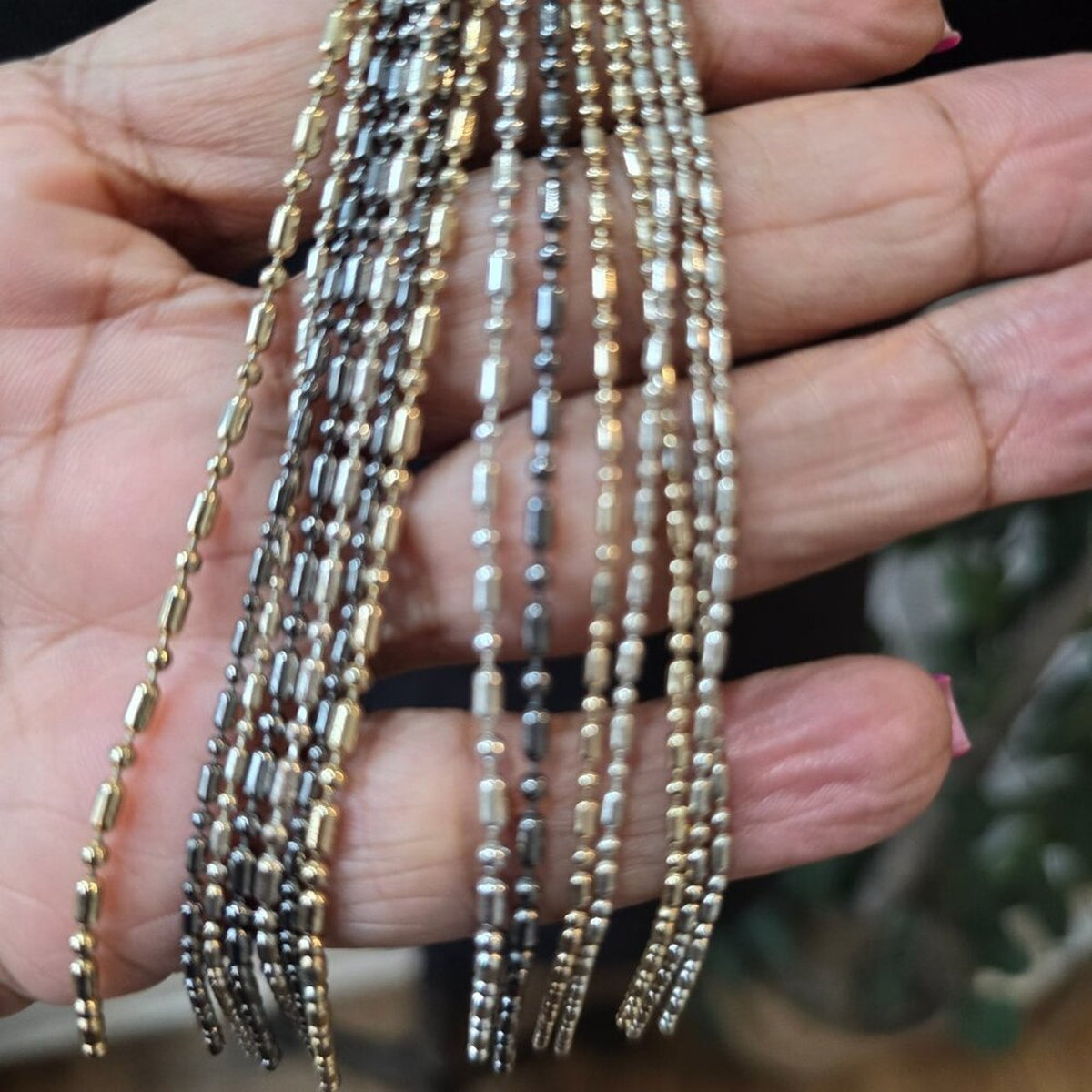 Womens Gold Tone  Multi Strand Tassel Long Chains Y-Shape Necklace with Lobster
