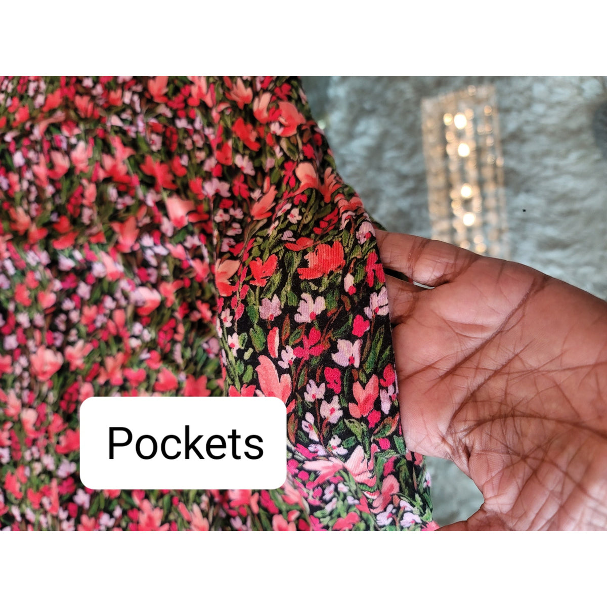 Terra & Sky Maxi Dress Women 1X Black Pink Stretch Floral Tie Waist Ruffle Hem