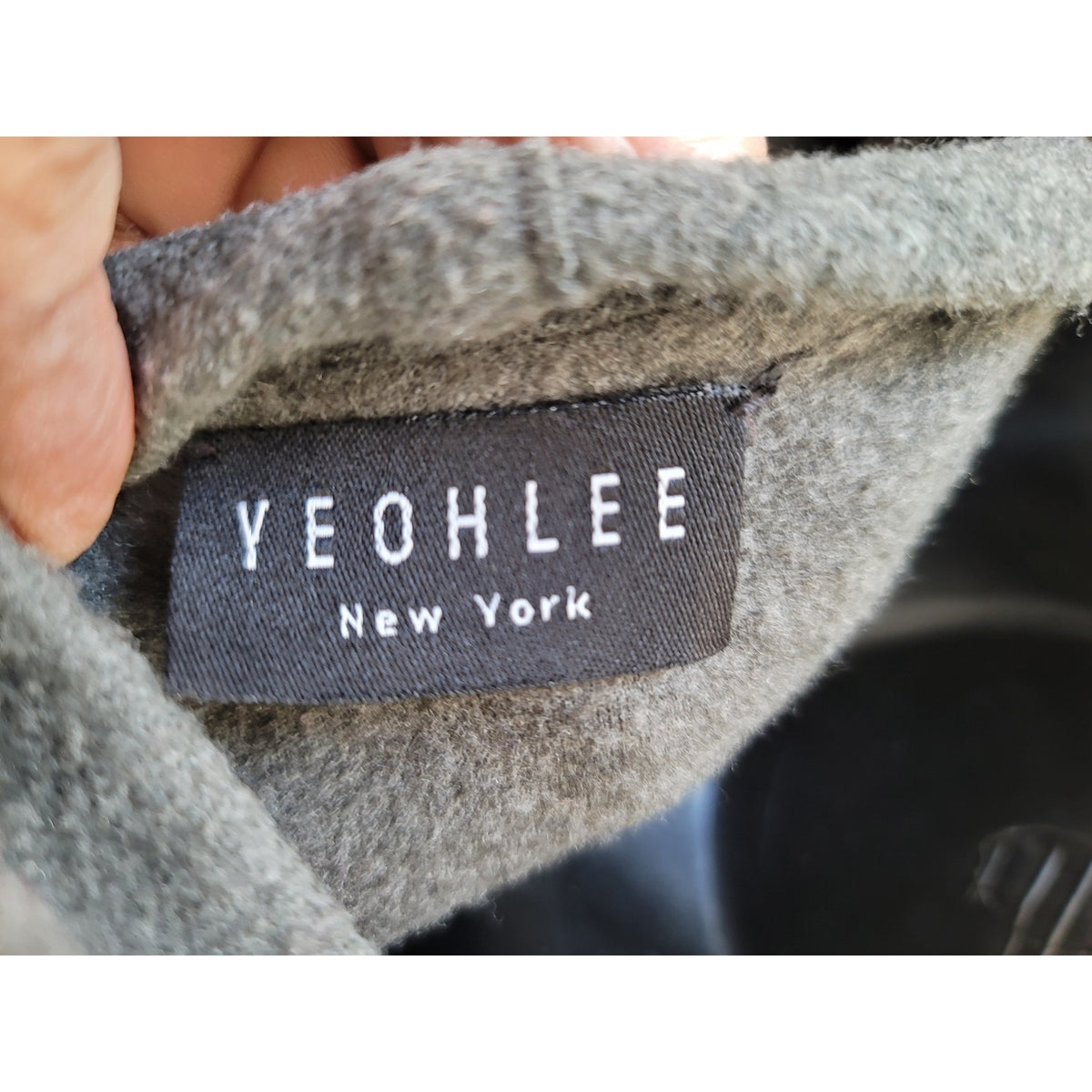 Yeohlee Wrap Coat Jacket Women Large Gray Asymmetrical Hooded Fleece Lined