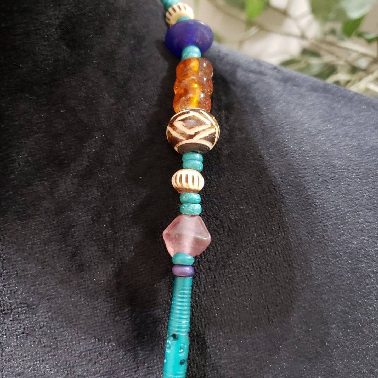 Womens Multi Stone & Turquoise Single Stand Fashion Jewellery Necklace
