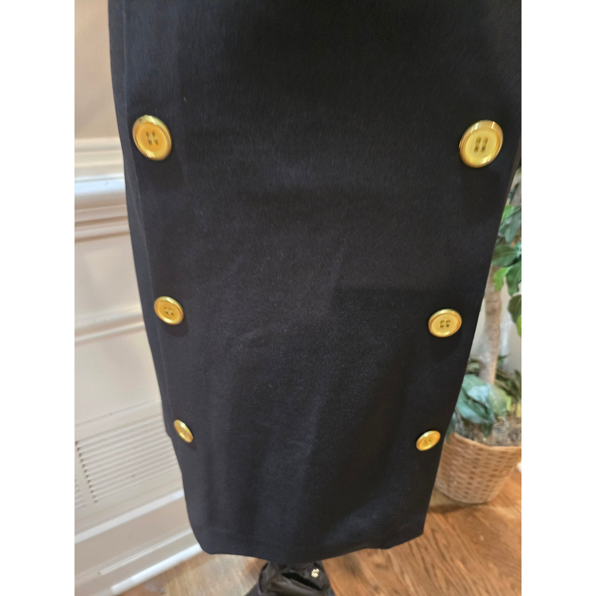 Shelby & Palmer Sheath Dress Women's Size 12 Pleated Back Zipper Short Sleeves