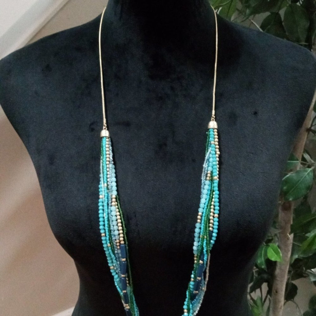 Catherines Womens Fashion Multistrand Multicolor Chunky Beaded Long Necklace