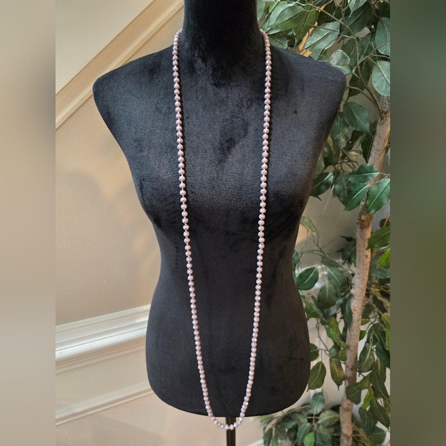 Womens Fashion Purple Single Strand Acrylic Beaded Layer Necklace Jewelry