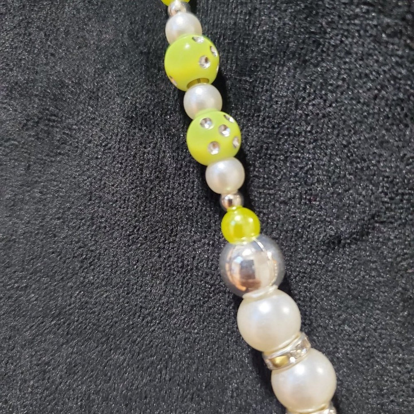 Womens Fashion White Pearl Turquoise Pendant Toggle Necklace with Lobster Clasp