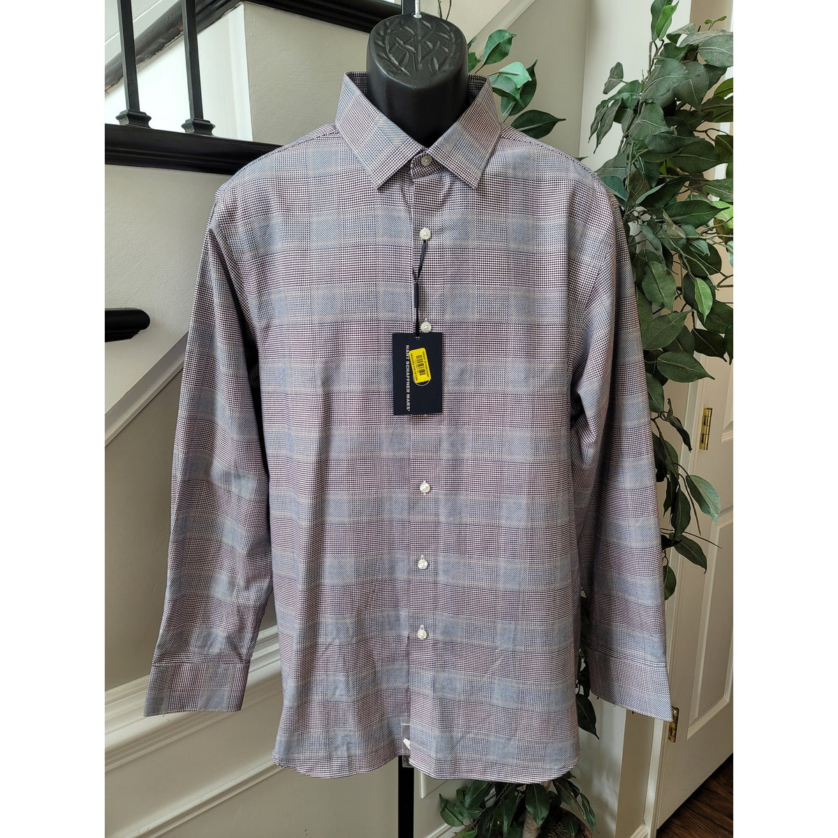 Hart Schaffner Marx Button Down Shirt Men's Size X-Large Multicolor 100% Cotton