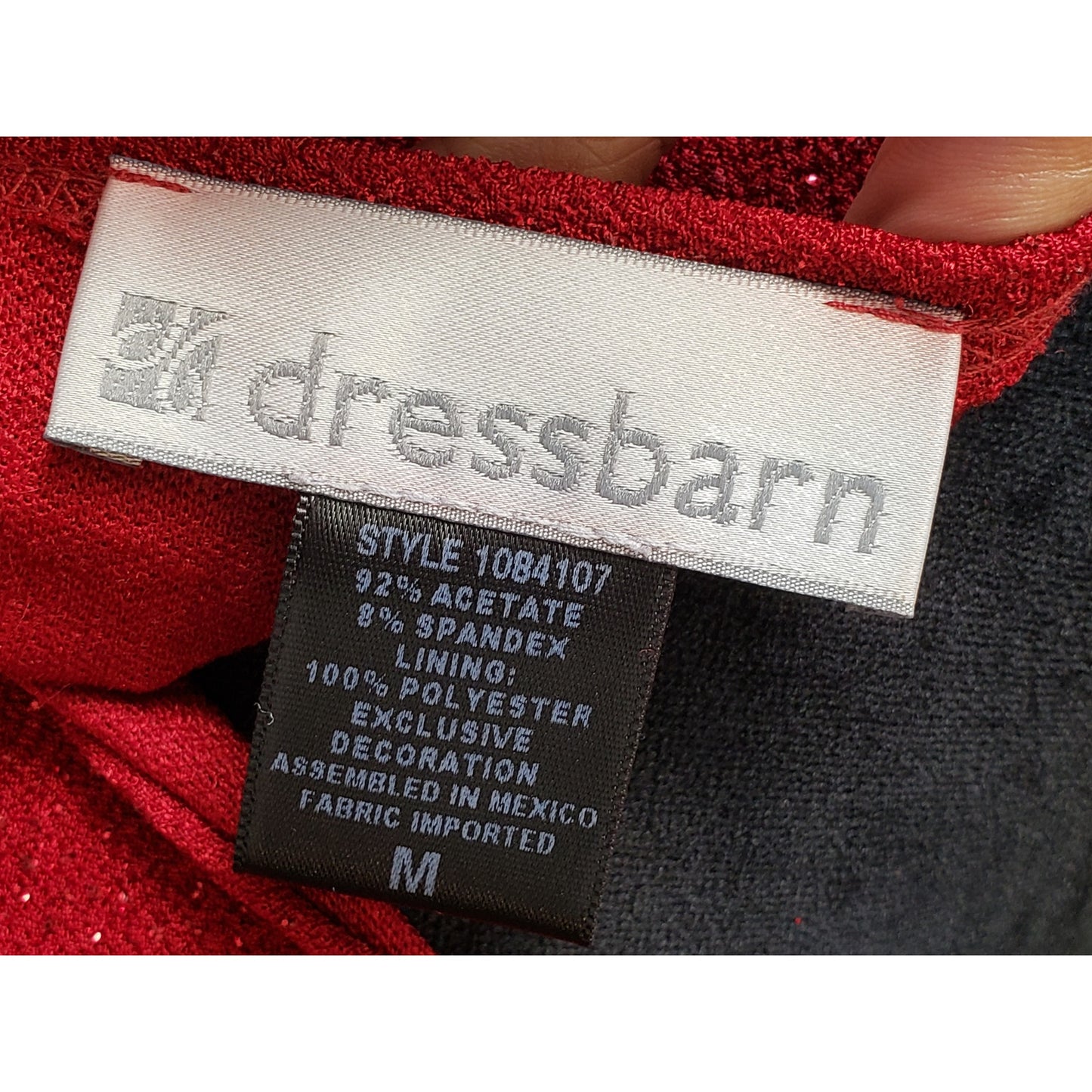 Dressbarn Cardigan Sweater Set Medium Red Sparkle Layer Shimmer Long Sleeve