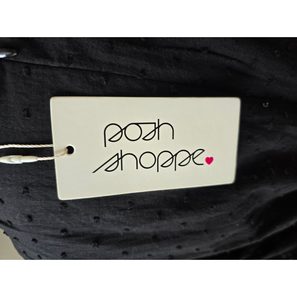 Posh Shoppe Mini Dress 2X Black Cotton Floral Lace V-Neck Back Zip Casual Party
