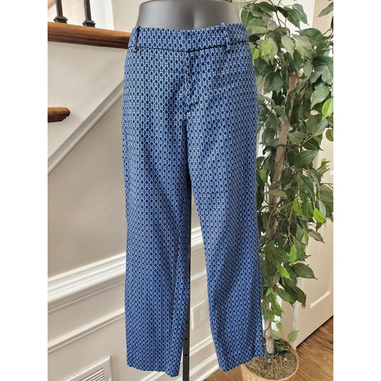 Merona Blue Women's Cotton & Polyester Stretch Extensible Classic Pant Size 8