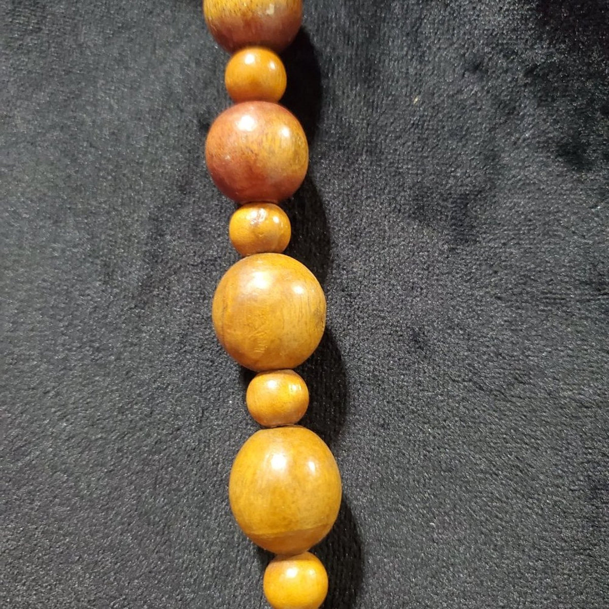 Womens Fashion Large Tibetan Amber Wood Bead Collar Long Necklace Jawelry
