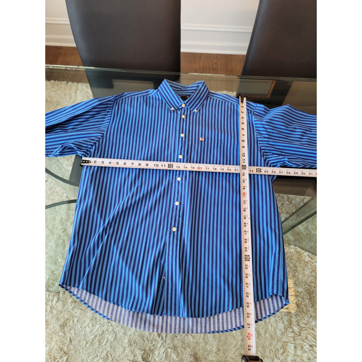 Ralph Lauren Jeans Co. Striped Button Down Shirt Men's Size XL Blue 100% Cotton