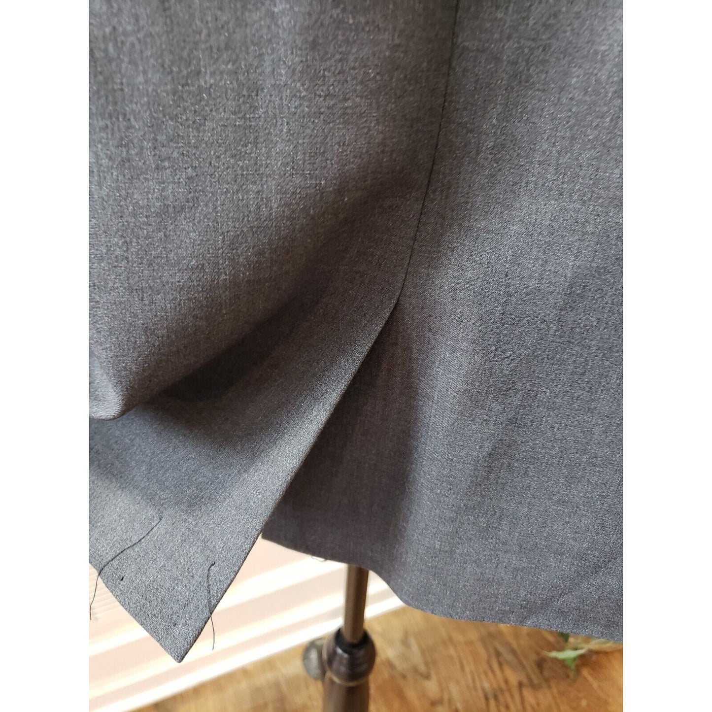 Calvin Klein Women Gray Vented Single Breasted Two Button Blazer Jacket Size 14W