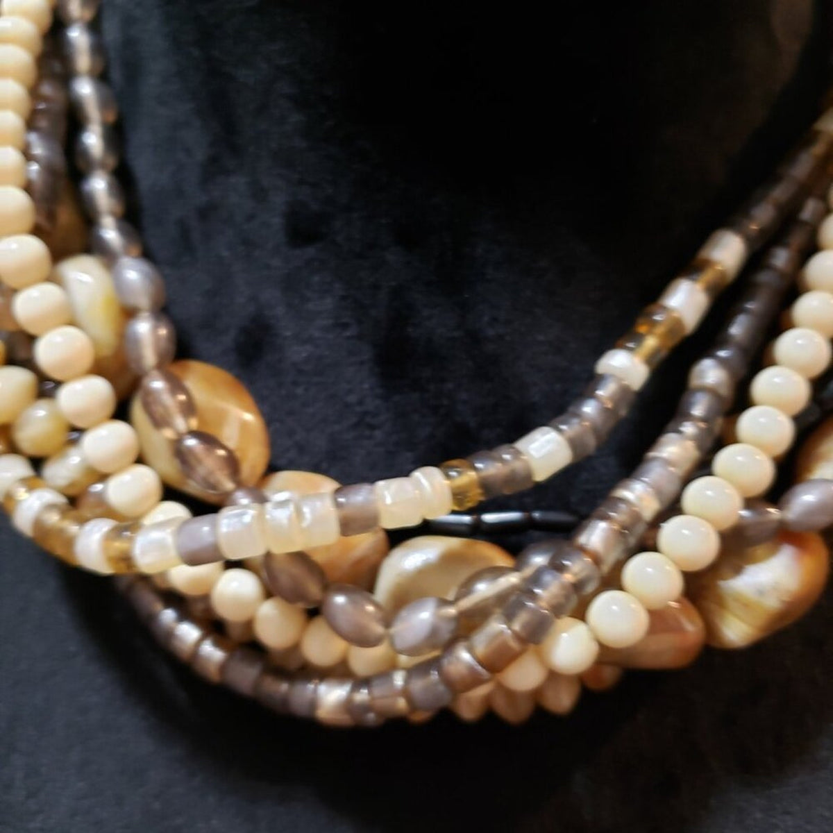 Womens Multicolor Multiple Layer Beaded Necklace Jewelry with Lobster Clasp