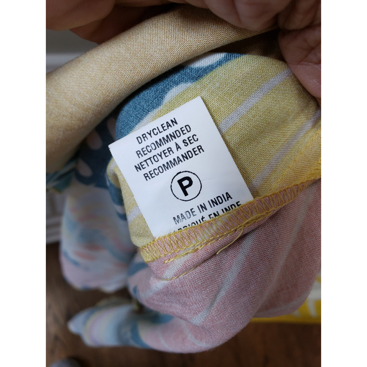 Anthropologie Dress Women Petite XL Multicolor Wrap V Neck Long Sleeve Boho