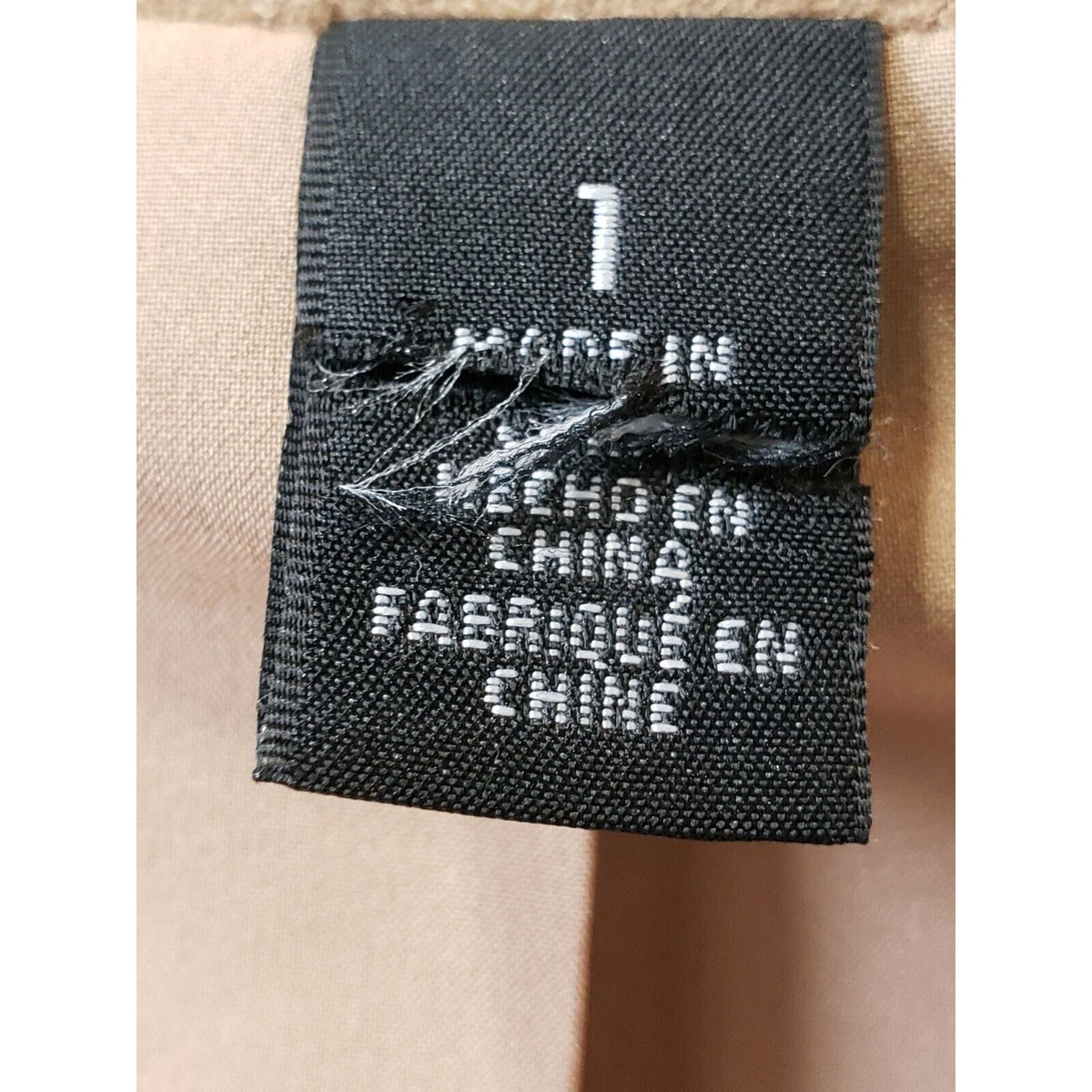 Chico's Black Label Womens Tan Faux Suede Flap Pockets Snap Front Jacket Size M