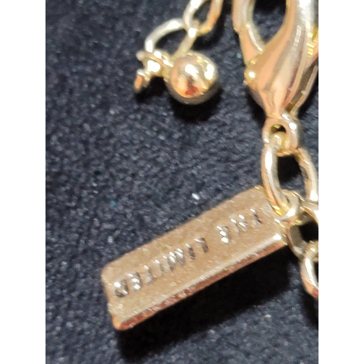 The Limited Women's Gold Chain Necklace With Crystal Pendants And Lobster Claw