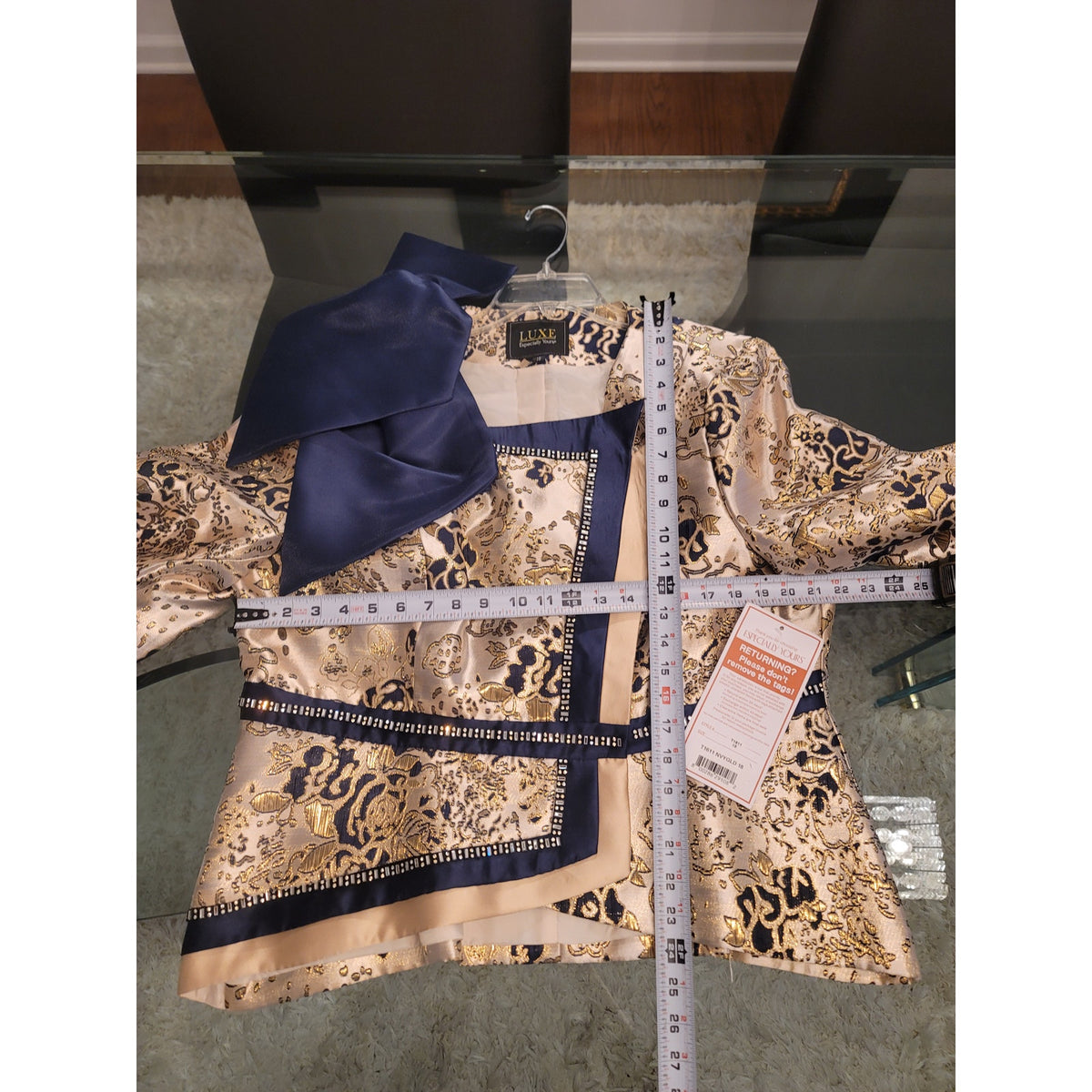 Especially Yours Dressy Jacket Women's Size 18 Multicolor Rhinestone Fully Lined