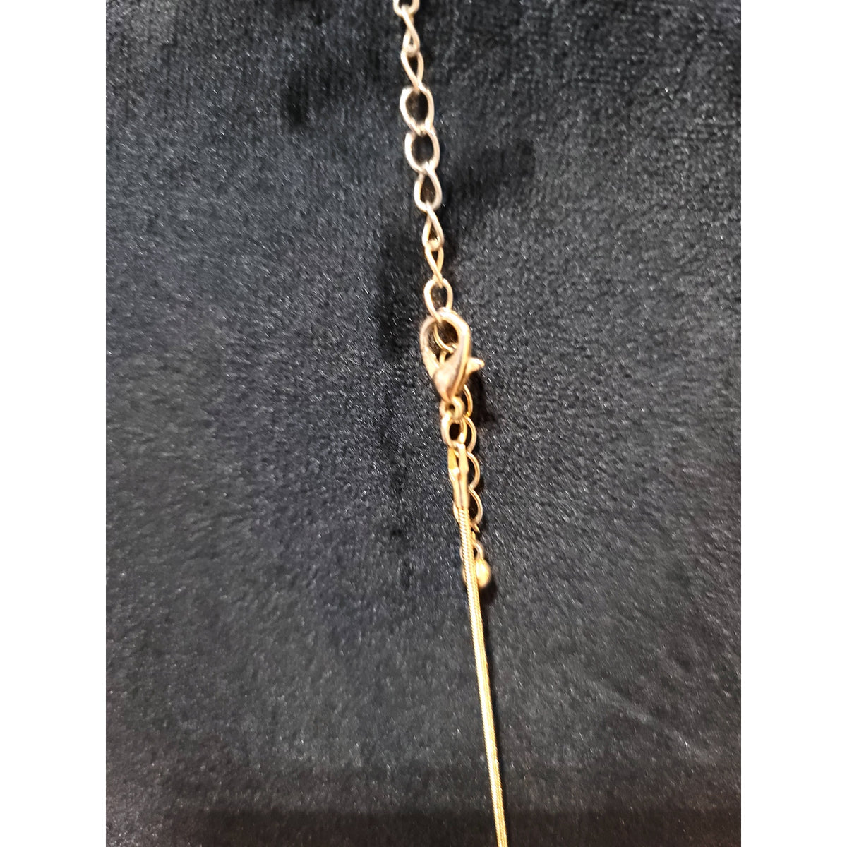 Women's Long Pendant Necklace Gold Chain White Teardrop Circle Lobster Clasp
