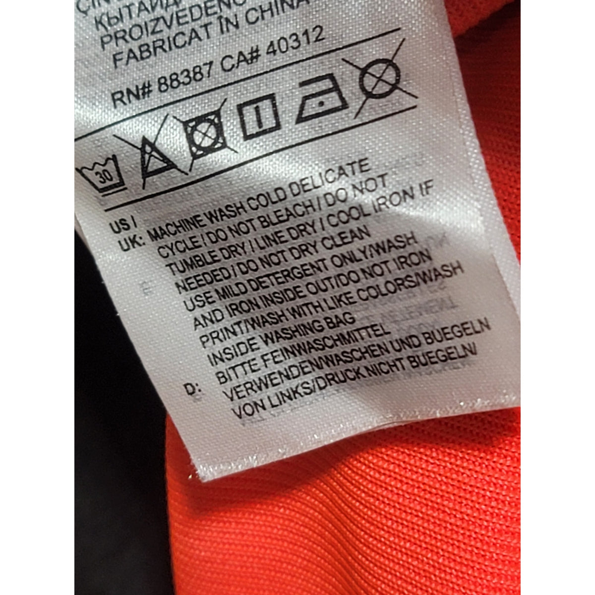 Adidas Sweatshirt Women's Medium Orange Crew Neck Raglan Shoulder Ribbed Hem