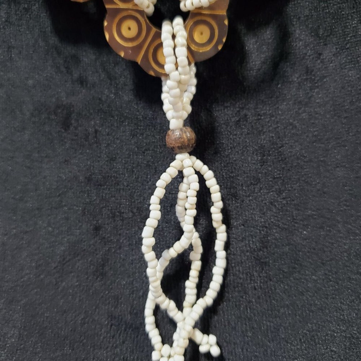 Womens Fashion White Beaded Boho Style Necklace Jewellery with Lobster Clasp