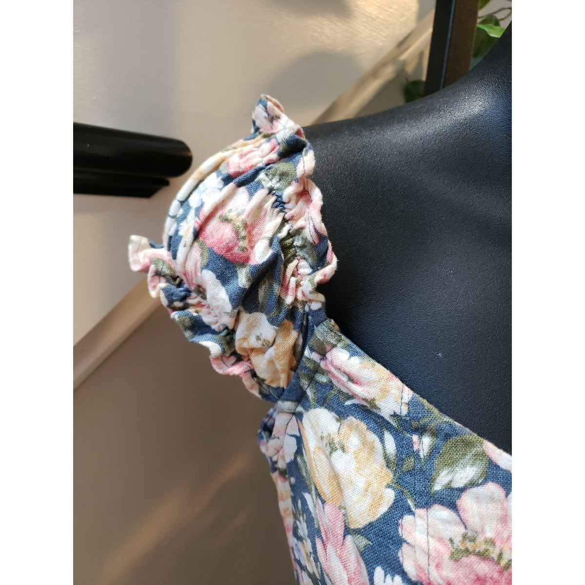 Abercrombie & Fitch Corset Mini Dress Women M Multi Floral Off Shoulder Back Zip
