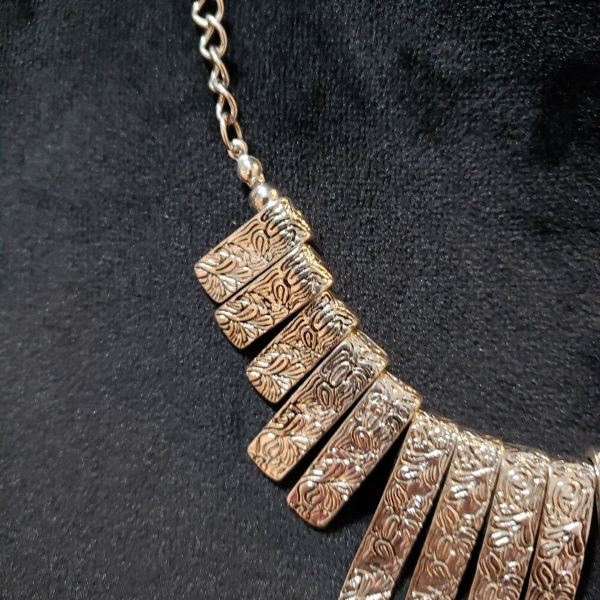Womens Fashion Silver Long Stick Linked Chain Collar Necklace with Lobster Clasp