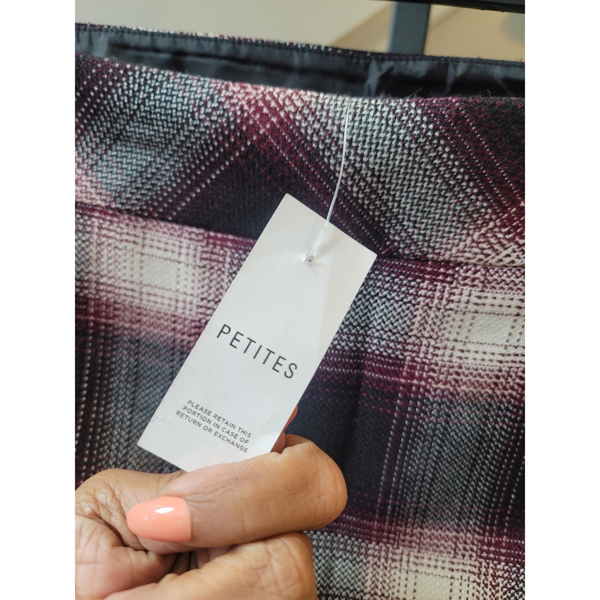 Loft Ann Taylor Mini Skirt Women's Size 2p Multicolor Plaid Lined Faux Pockets
