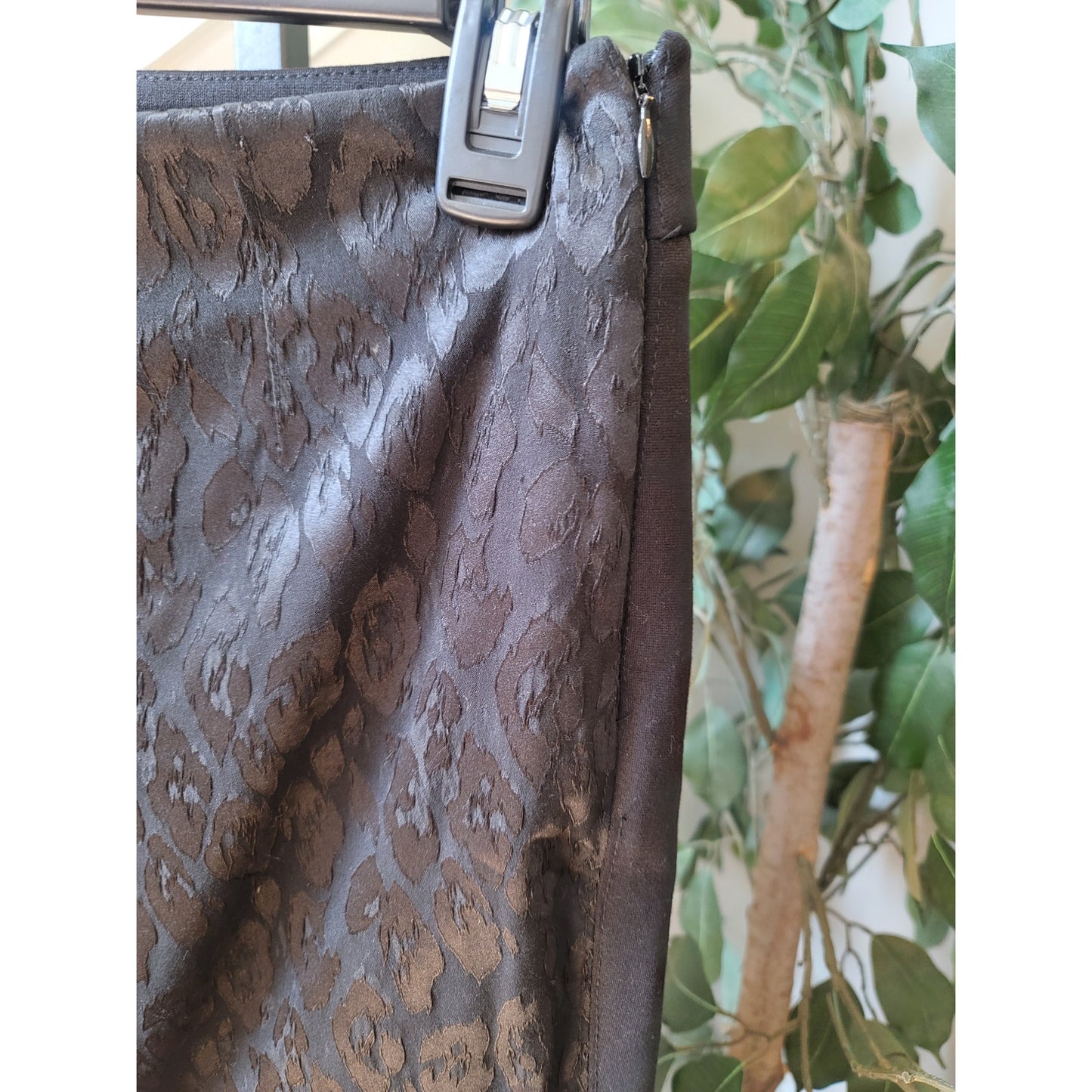 White House Black Market Skinny Pants Women's 0 Black Jacquard Stretch Slim Fit