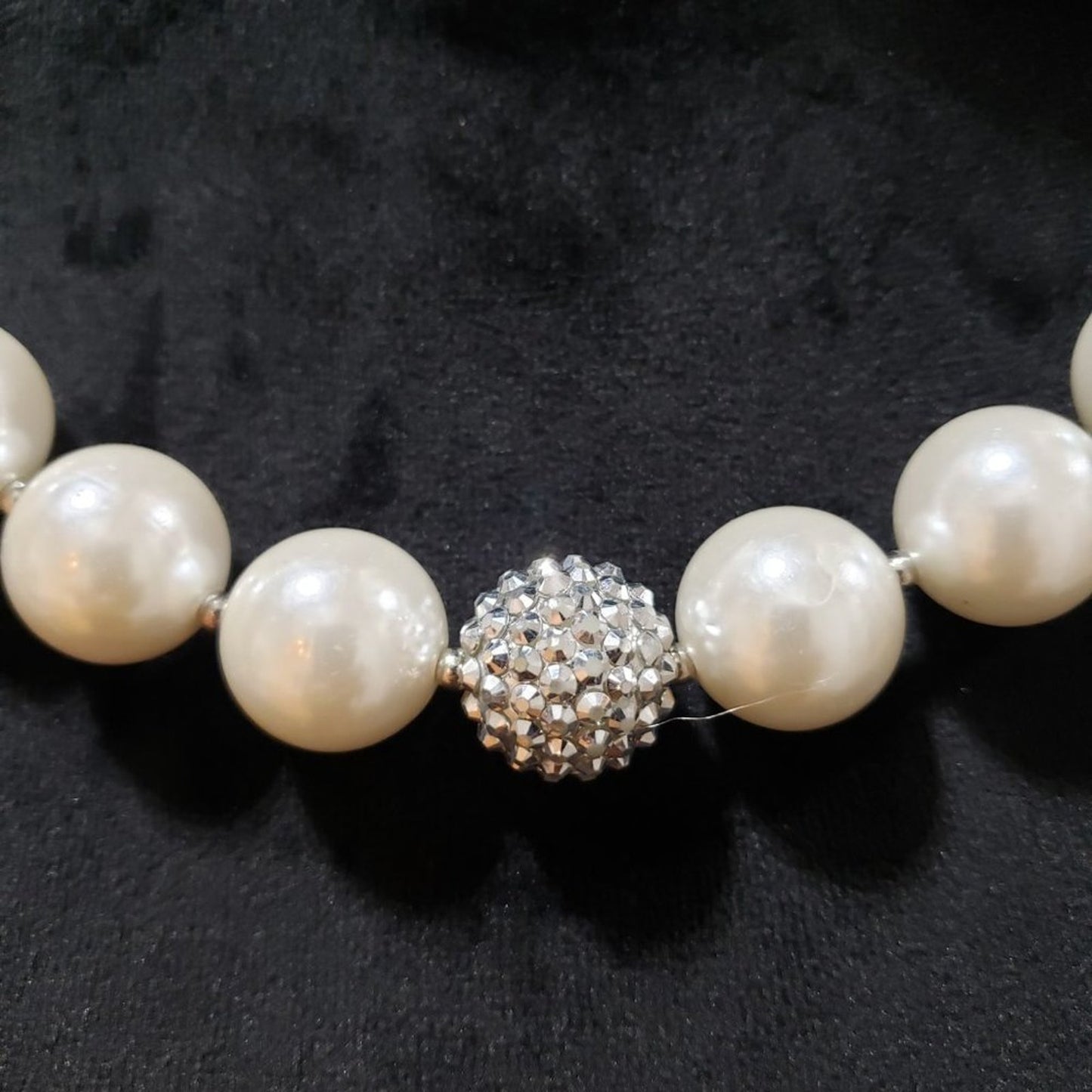 Womens Stunning White Chunky Pearl Ball Beaded Fashion Jewellery Necklace