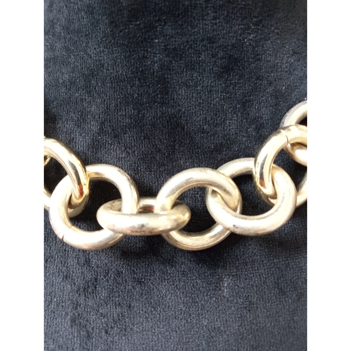 J.Crew Gold Tone Chunky Link Chain Statement Necklace Toggle Clasp