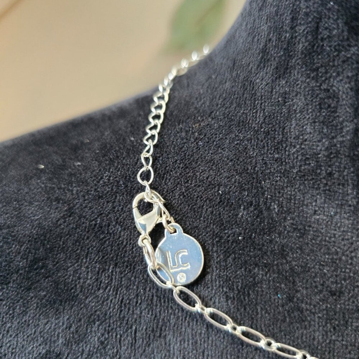 Womens Blue Olive Green Teardrop Rhinestone Necklace Jewelry with Lobster Clasp