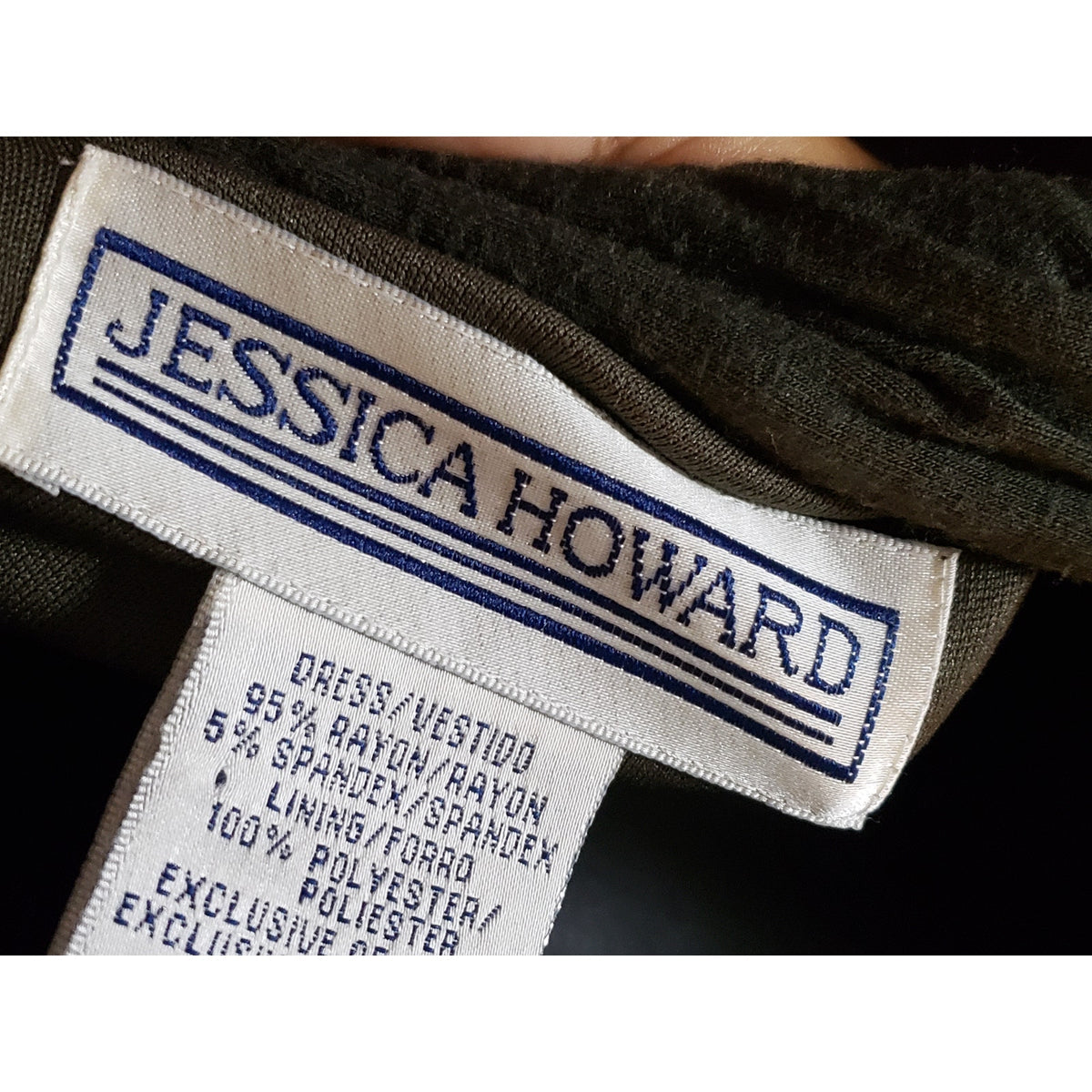 Jessica Howard Fit & Flare Dress Women's 6T Black Studded Waistband Back Zip