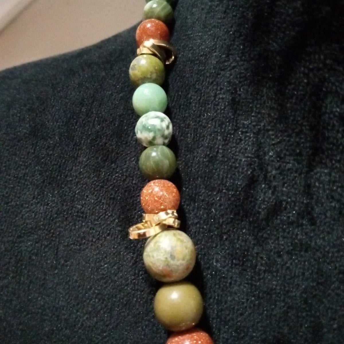 Womens Fashion Multicolor Chunky Pearl Beaded Collar Necklace with Lobster Clasp
