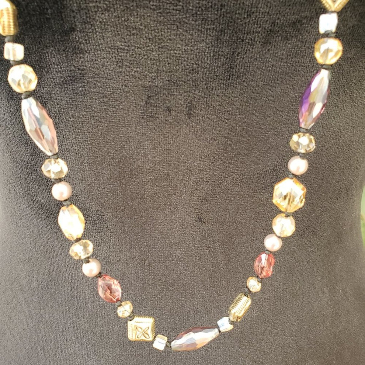 Charming Charlie Womens Multi Tourmaline Long Chain Necklace with Lobster Clasp