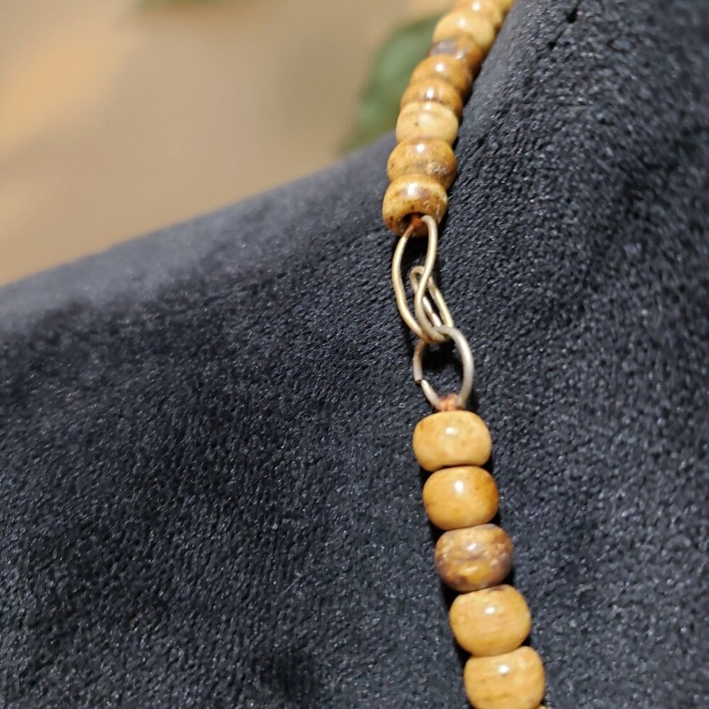 Womens Fashion Orange Beaded Kuchi Pendant Necklace with Hook & Eye Clasp