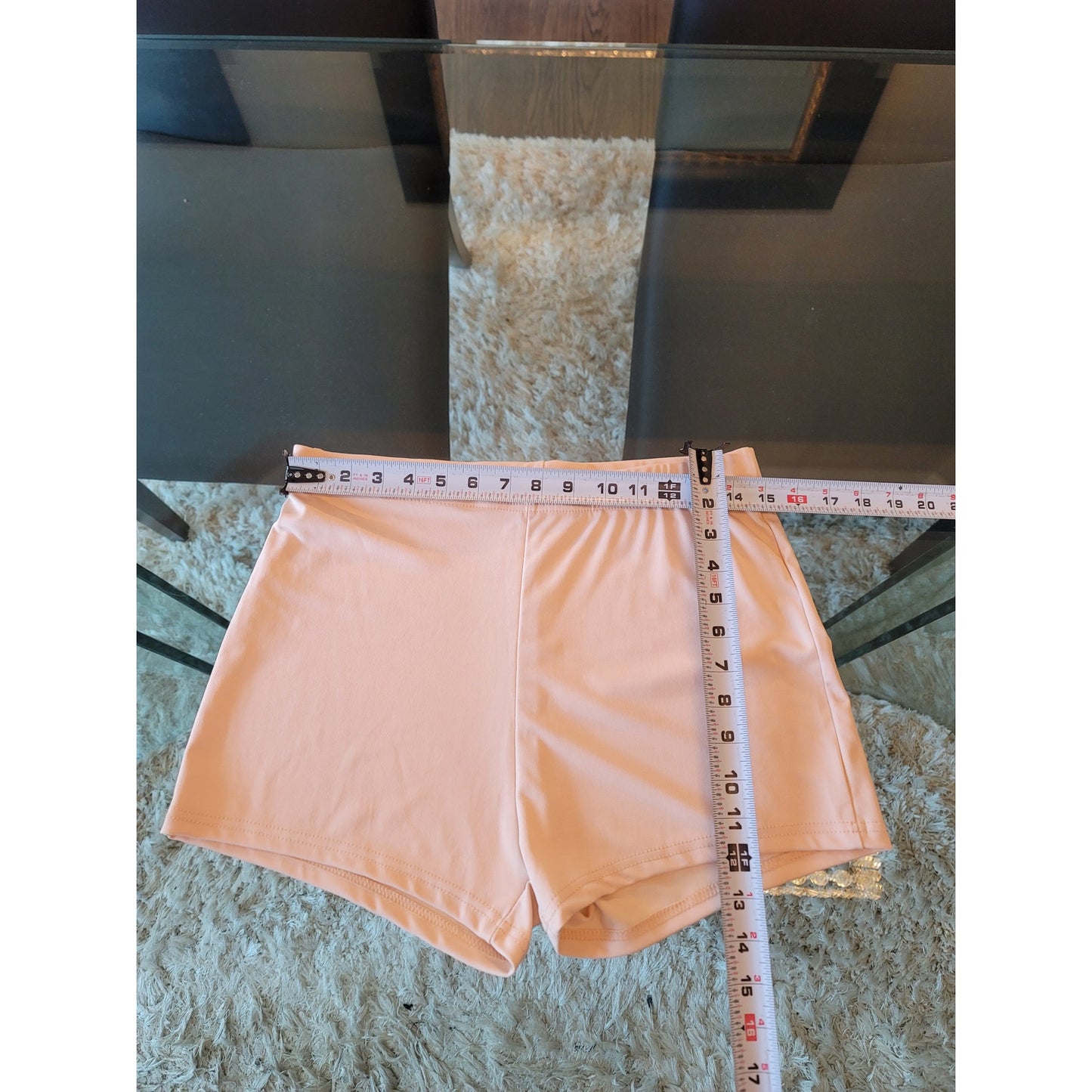 Women's 2 Piece Medium Peach Pink Long Sleeve Zip Front Corset Style Short Set