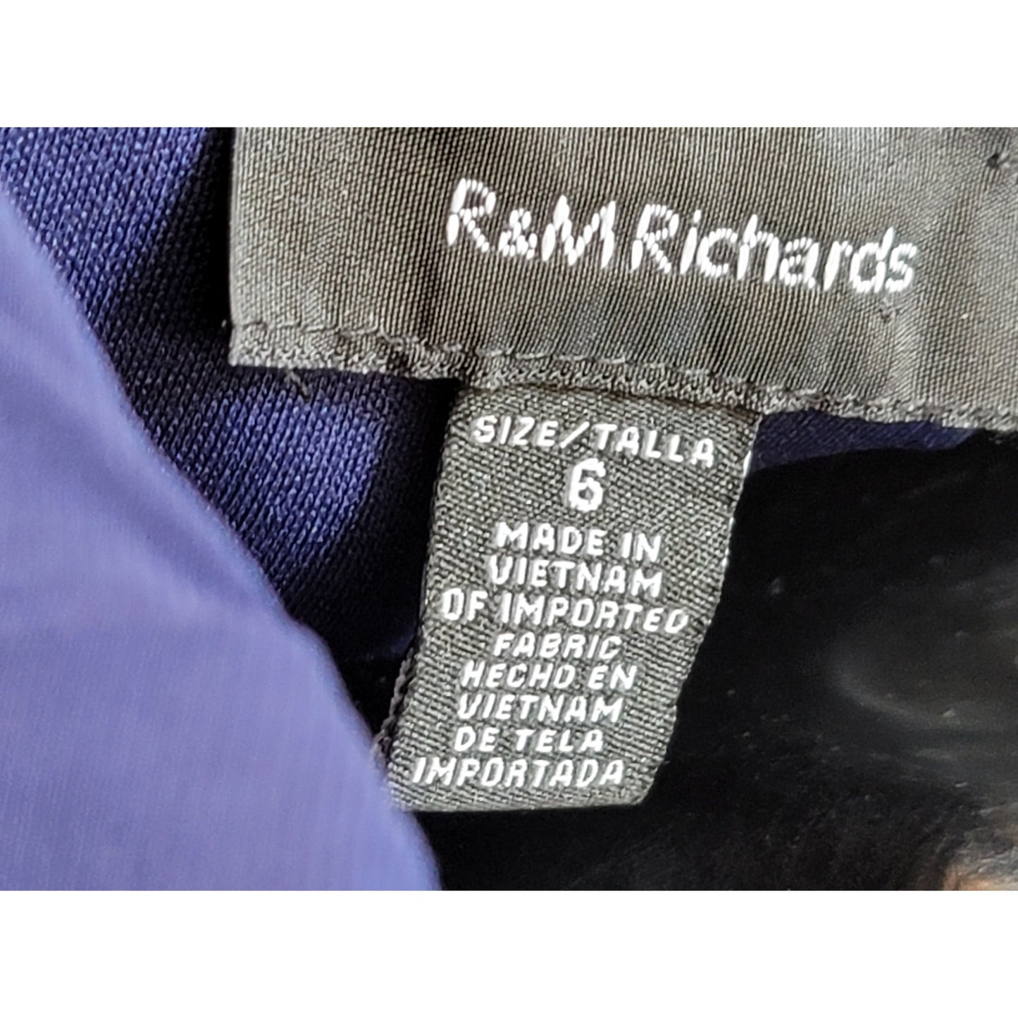 R and M Richards Jumpsuit Women Size 6 Blue One Shoulder Tie Waist Wide Leg