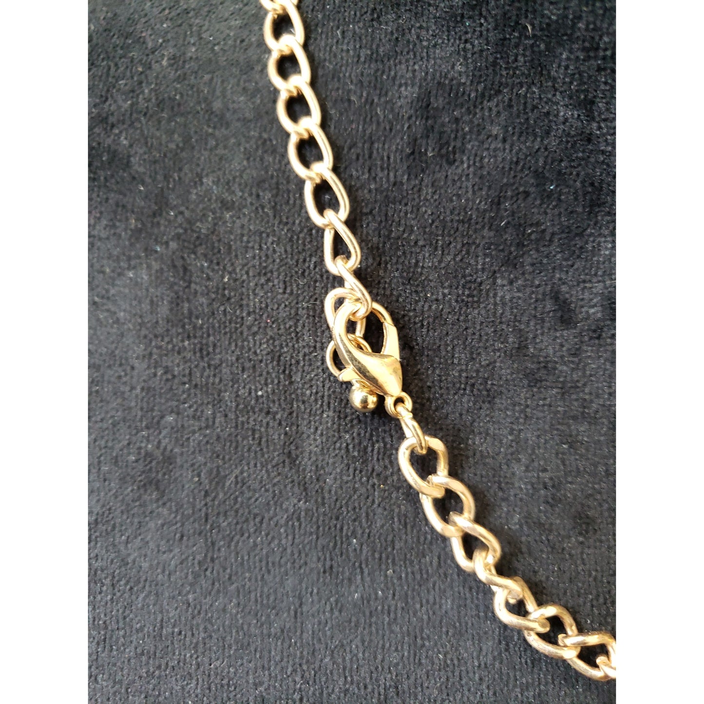 Womens Gold Crystal Statement Necklace Teardrop Rhinestone Adjustable Chain