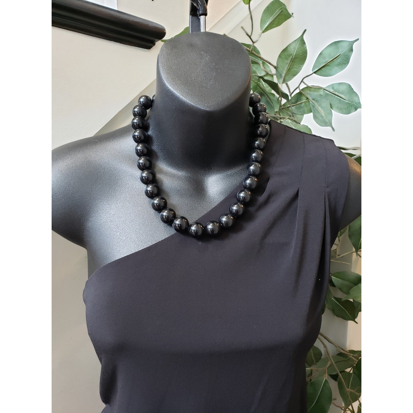 Way-In Clothing Co. Party Dress Womens Small Black Silver Sequins One Shoulder