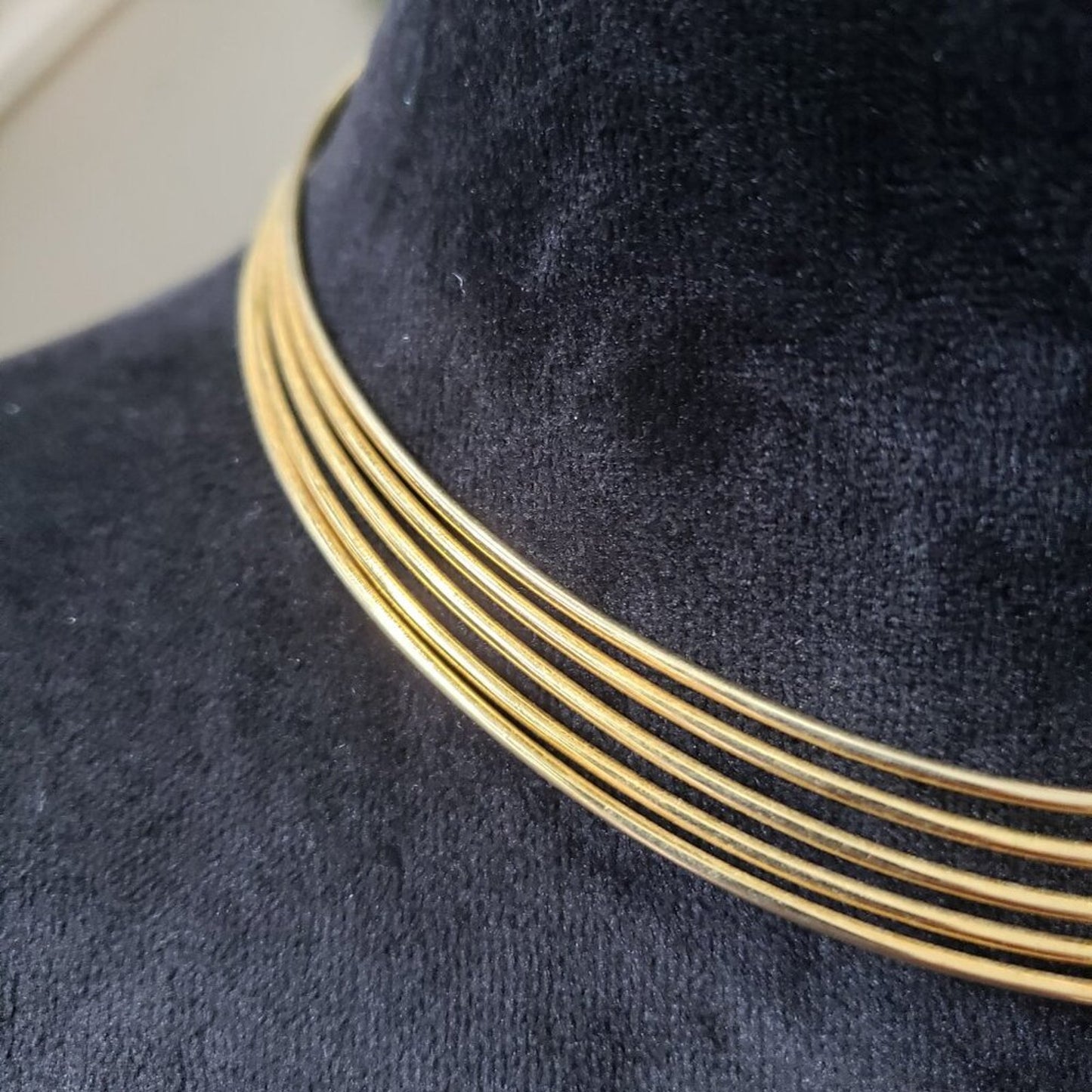 Womens Fashion Gold Tone Statement Tribal Choker Collar Necklace Jewelry