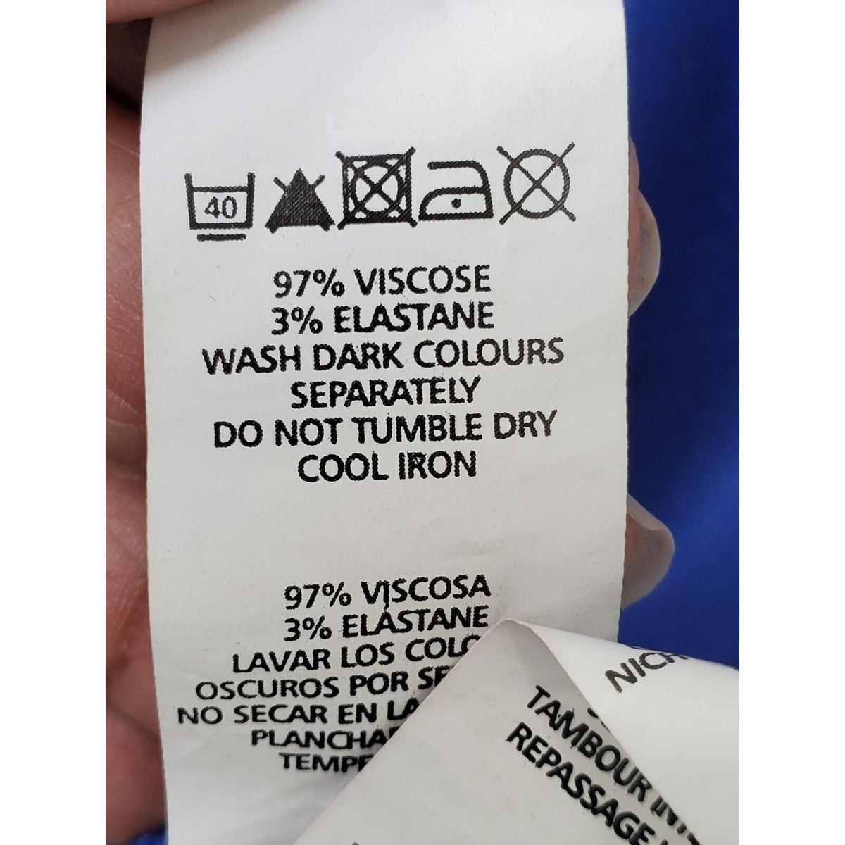 Sam & Max Women Blue Solid Viscose Square Neck Short Sleeve Knee Length Dress 8