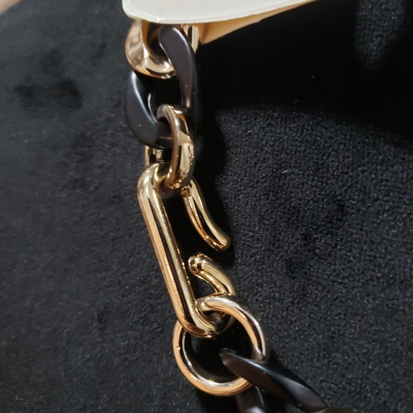 Womens Lightweight Double Color Thick Linked Chain Necklace with Lobster Clasp
